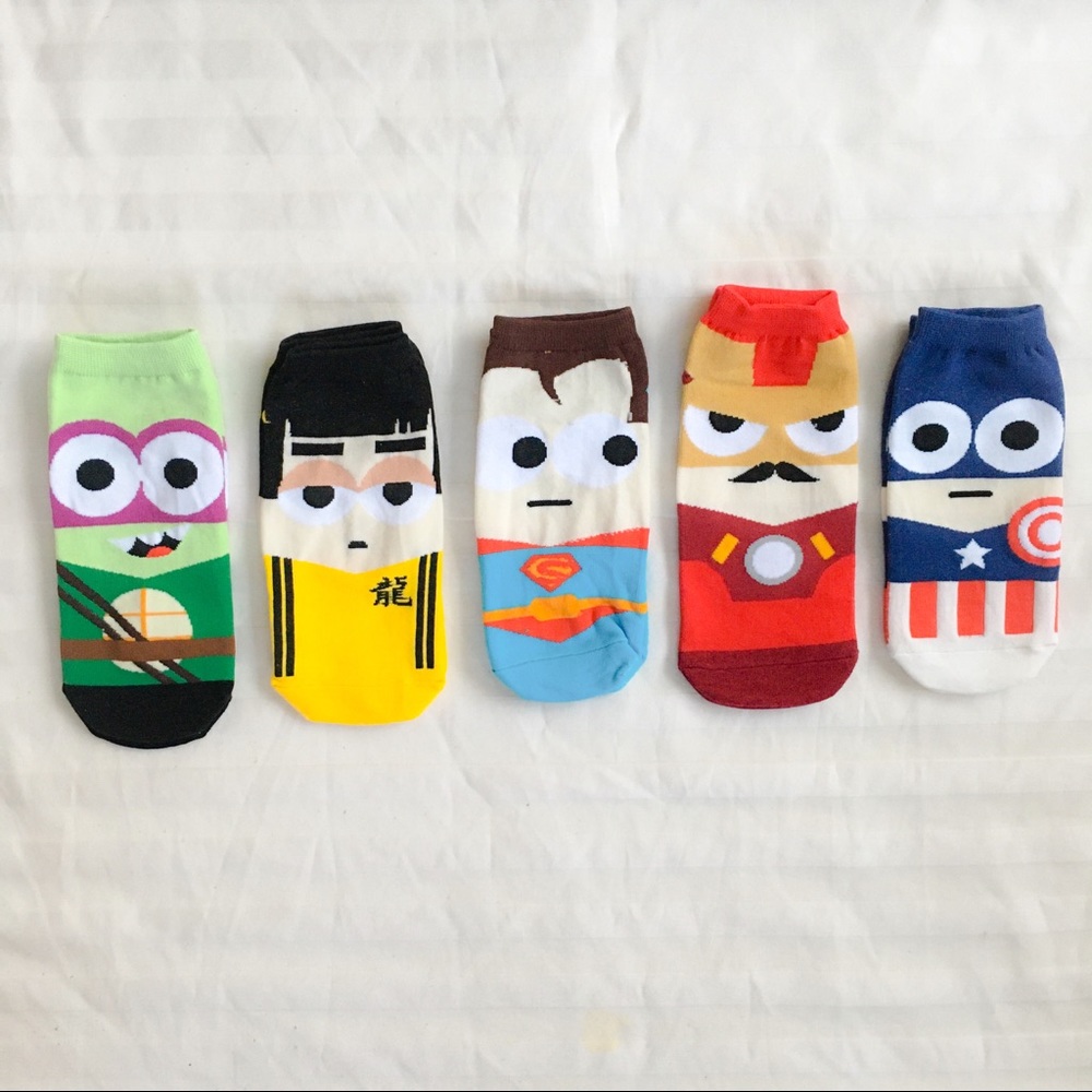 NEW Marvel and DC Comics Superhero Socks - Unisex